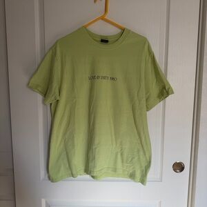 Stussy Light Green Crewneck Tee with Logo Tag